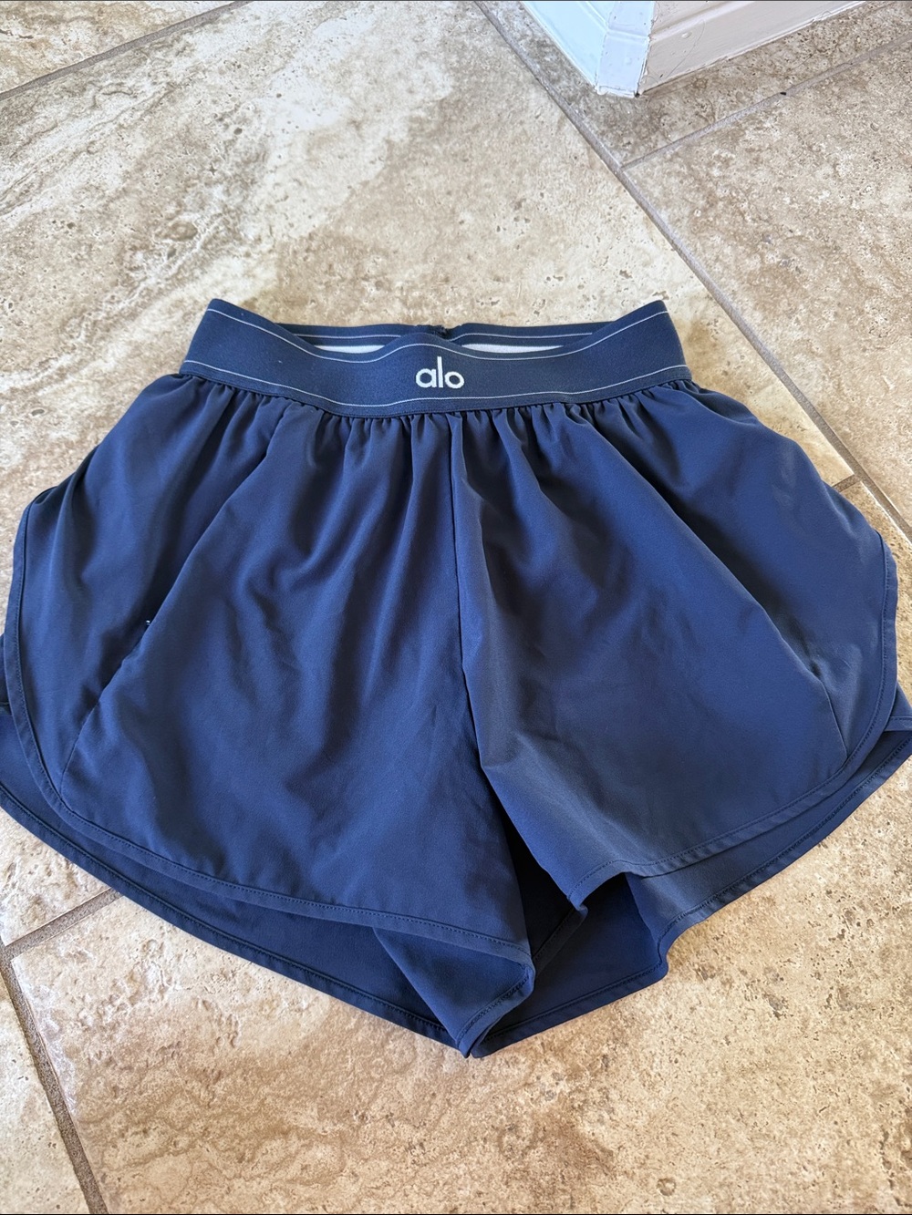 ALO Yoga Navy Athletic Running Shorts